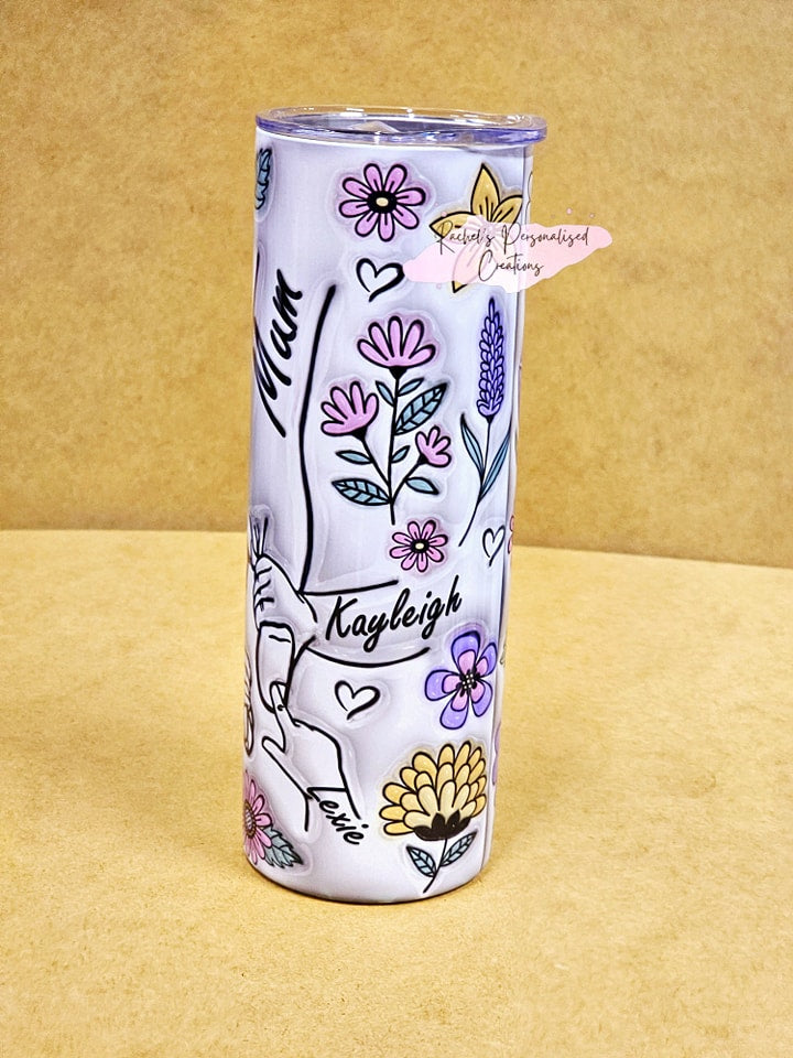Kids Holding hand 3d Inflated 20oz Tumbler