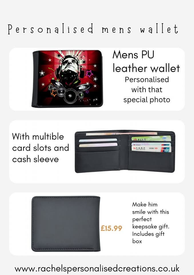 Men's PU Wallet with Pocket and gift box