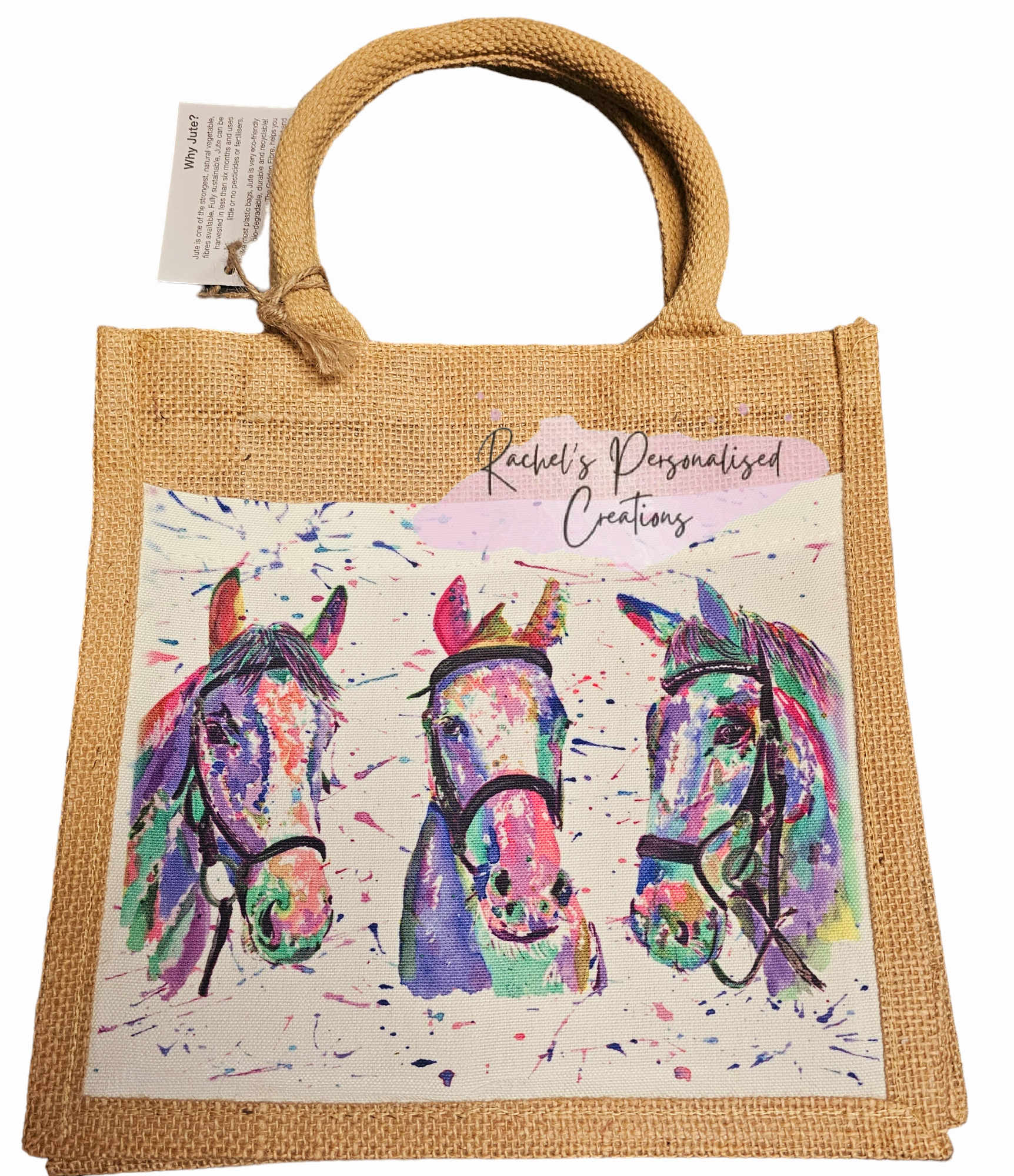 Personalised jute bag – Rachel's Personalised Creations