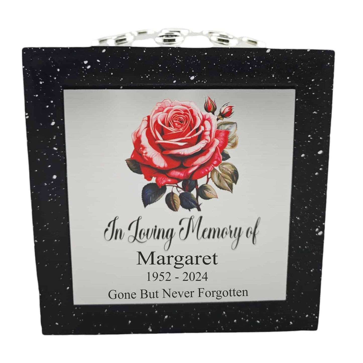 Personalised Rose Memorial Bowl with lid