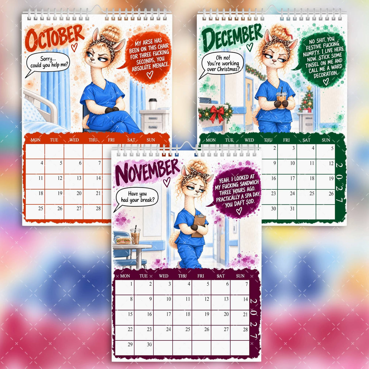 2027 Sweary Nurse Calendar – Obs, Sobs & Absolute Knobs