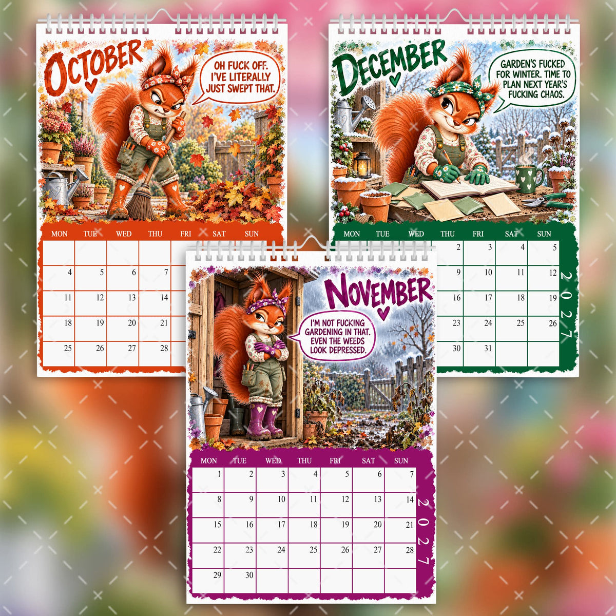2027 Funny Sweary Gardening Calendar – Weeds, Seeds & Sweary Deeds