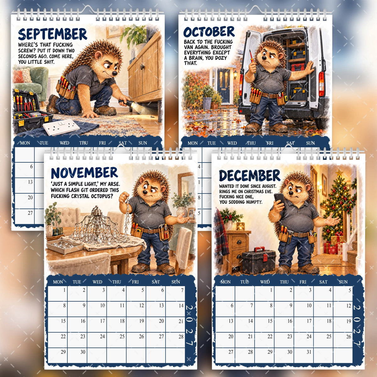 2027 Funny Electrician Calendar – Wires, Pliers & Fucking Liars