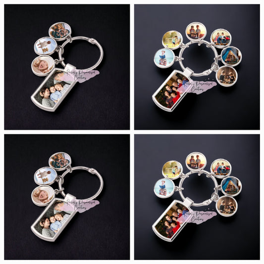 Photo charm keyring 3 charm or 6 charm