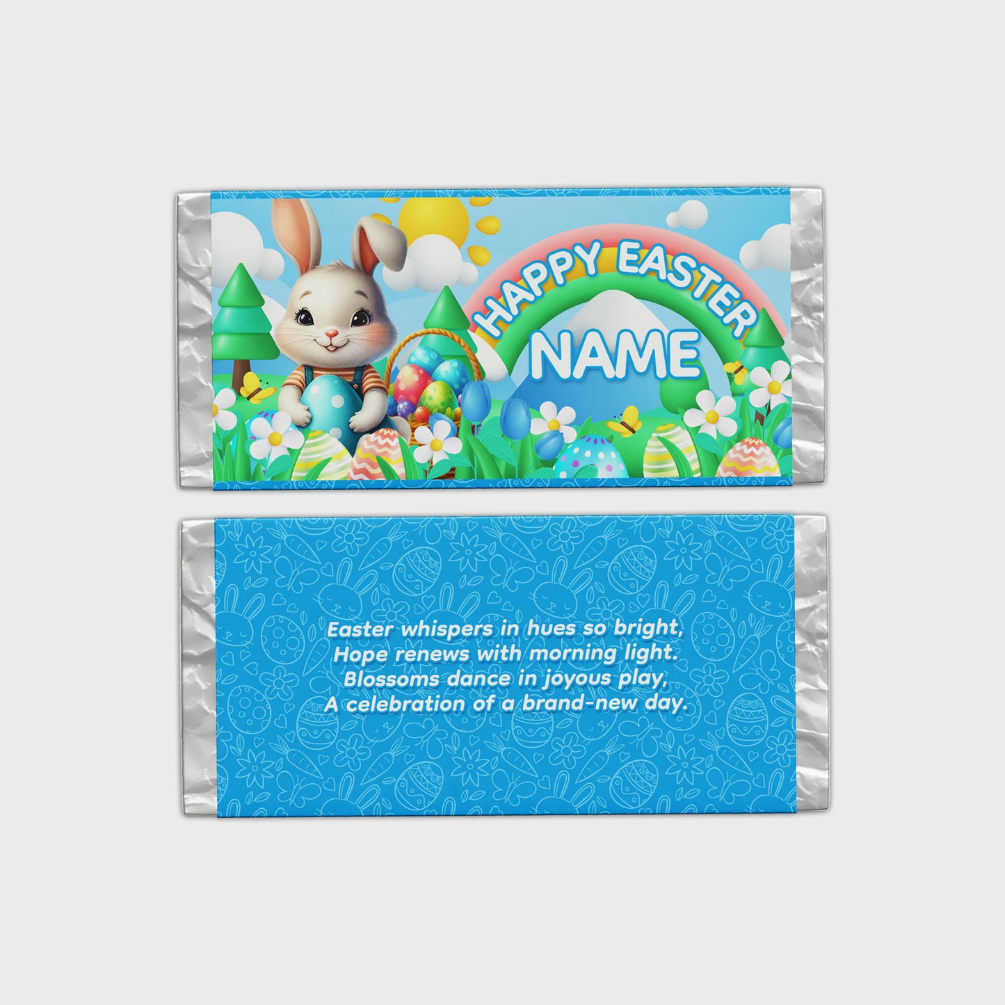 Easter personalised chocolate bar