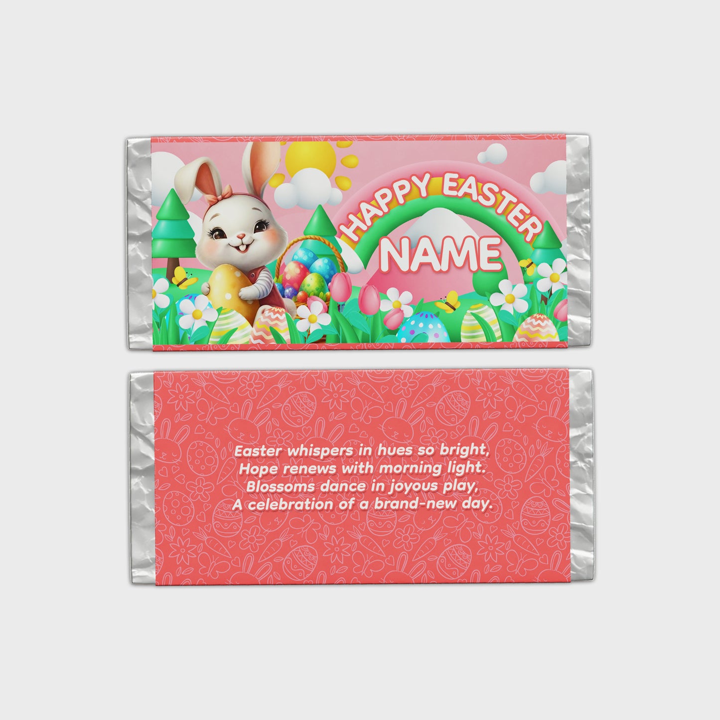 Easter personalised chocolate bar