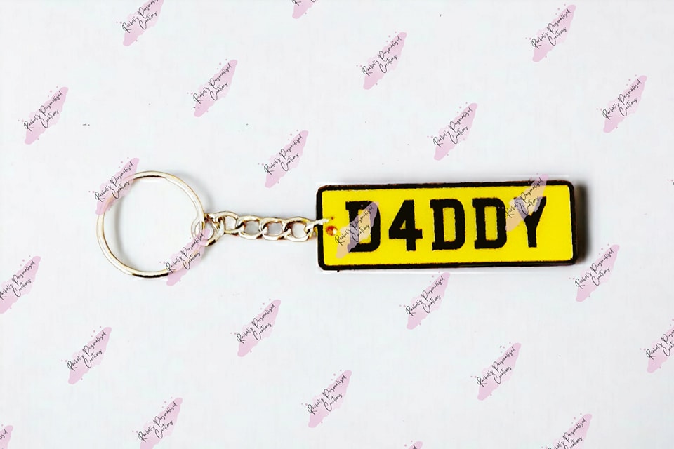 Number plate keyrings