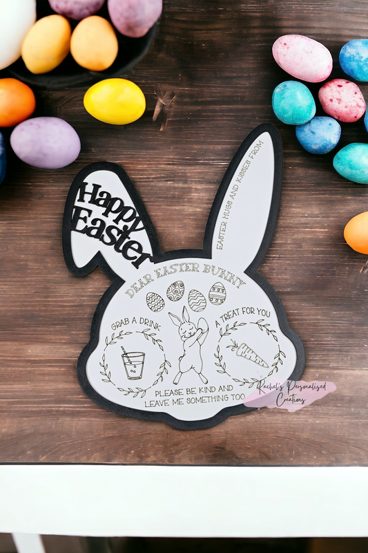 Easter bunny treat board