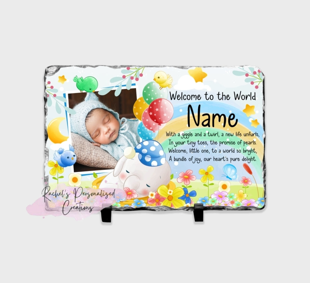 20x30 welcome to the world baby slate