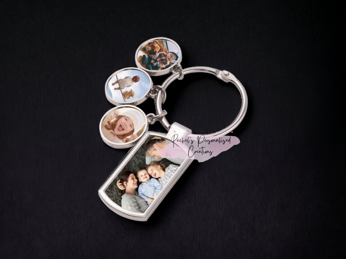 Photo charm keyring 3 charm or 6 charm