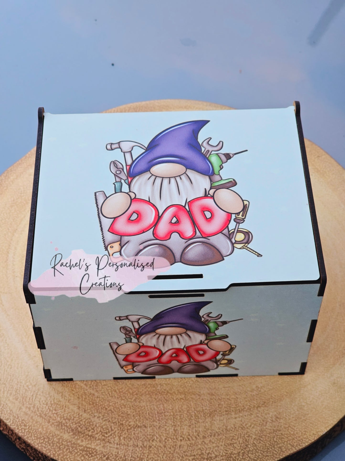 Personalised mug and wooden gift box