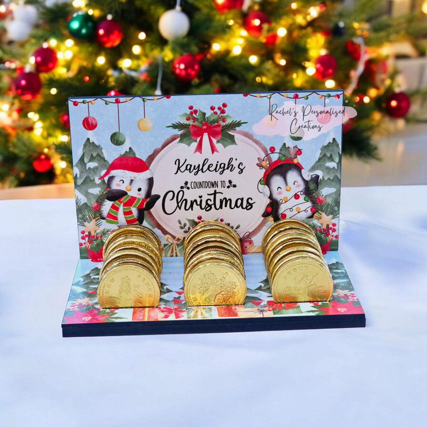 Personslised Chocolate coin advent calendar