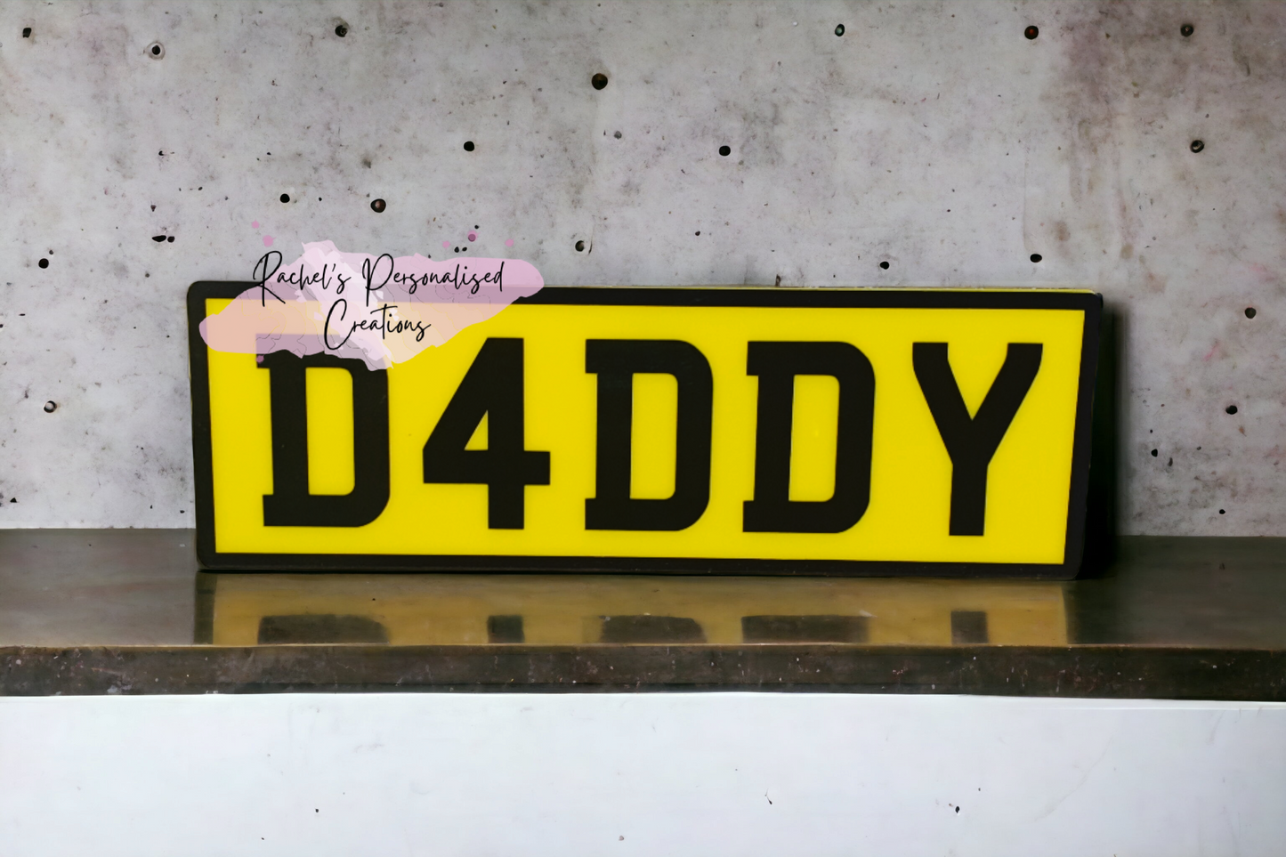 Novelty number plate sign