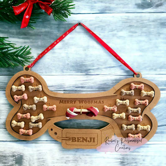 Personalised dog bone advent calendar