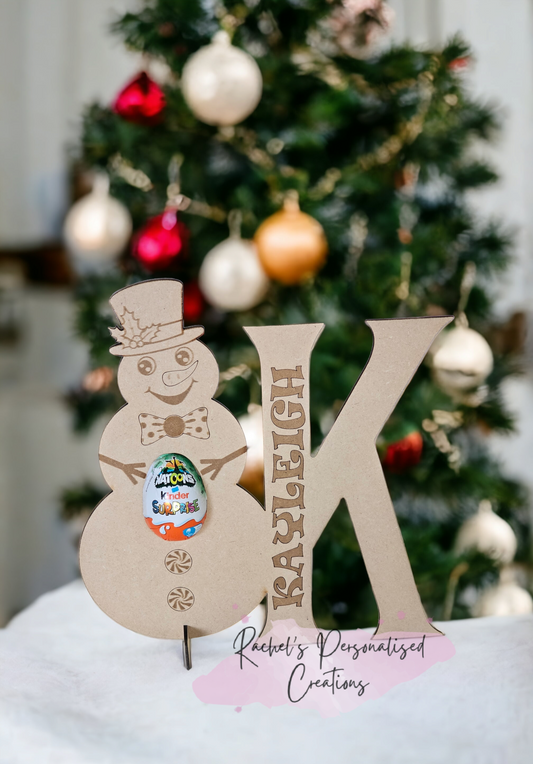 Personalised Alphabet snowman