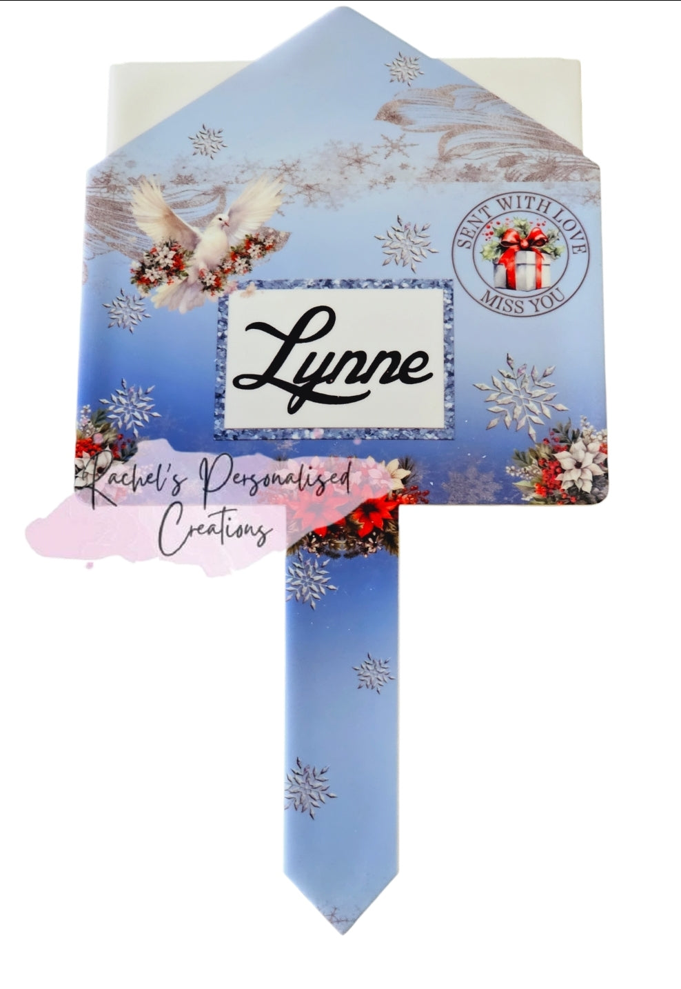 Christmas letter to Heaven grave marker