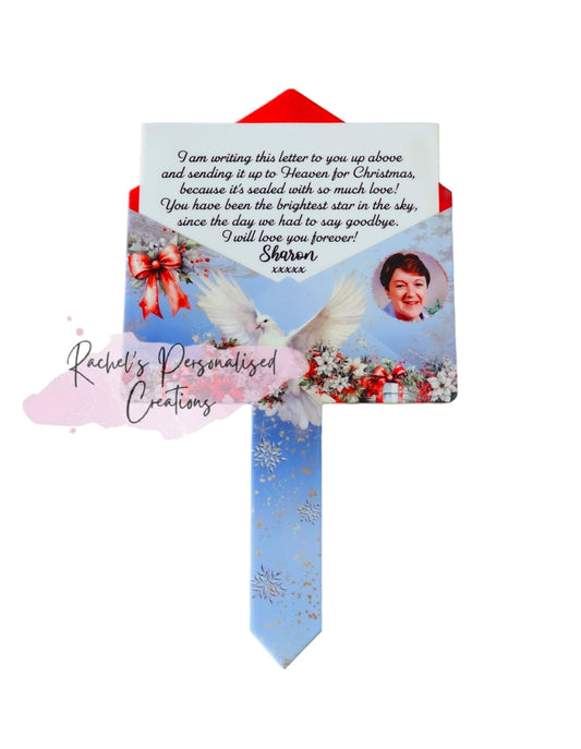 Christmas letter to Heaven grave marker