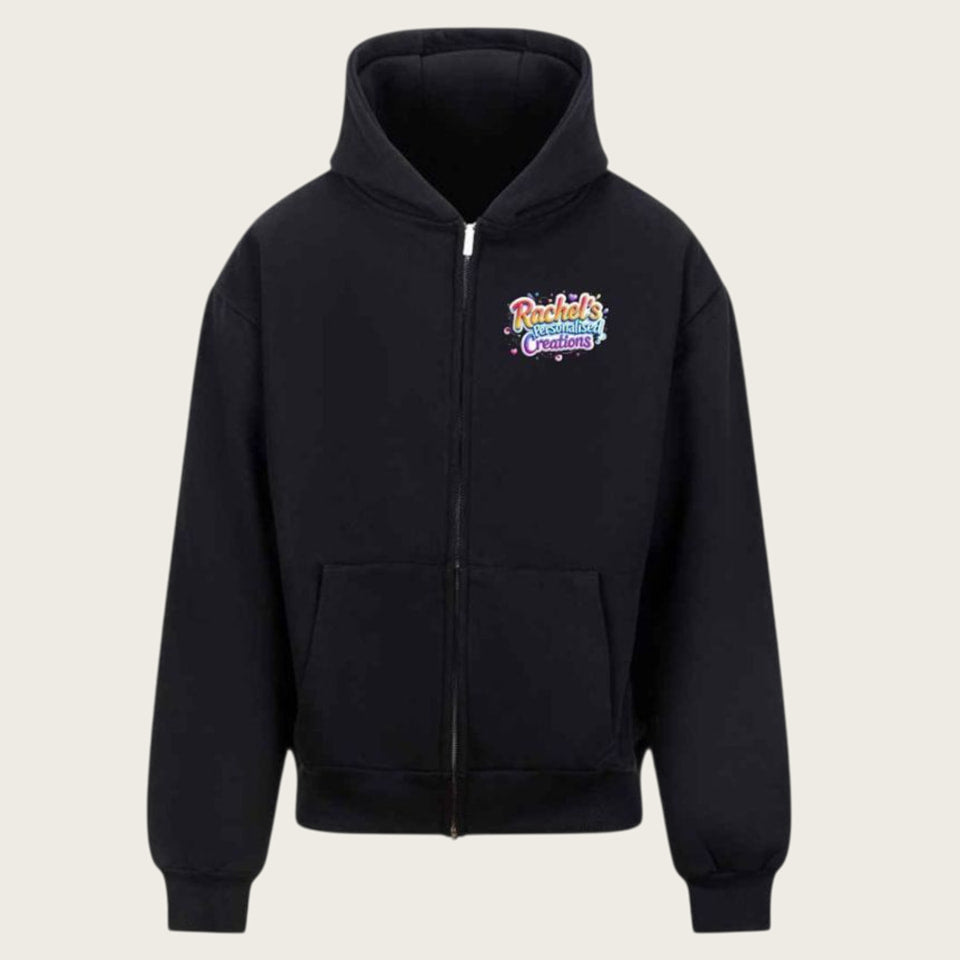 Personalised zip hoodie