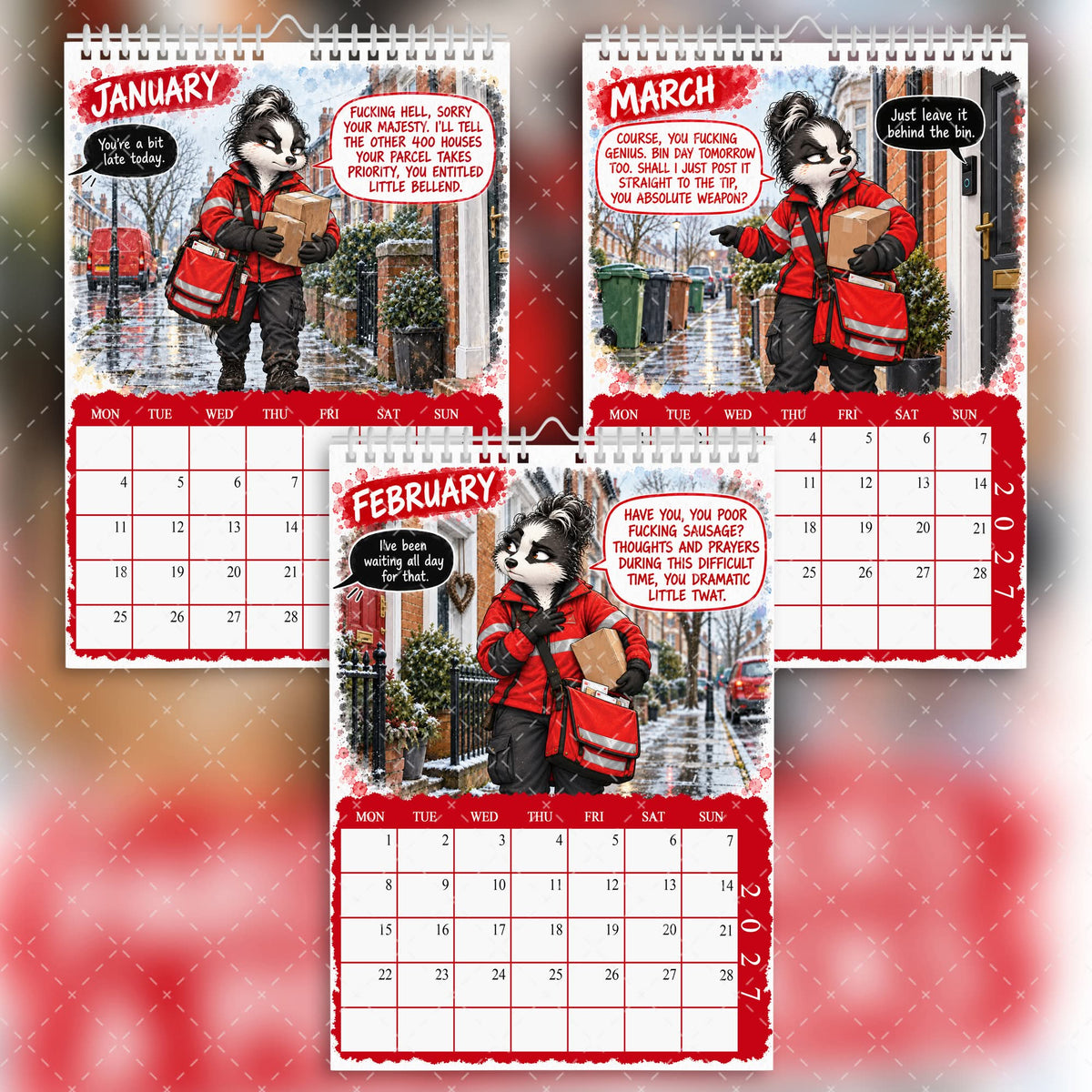 2027 Funny Sweary Postie Calendar – Parcels, Pricks & Postie Kicks