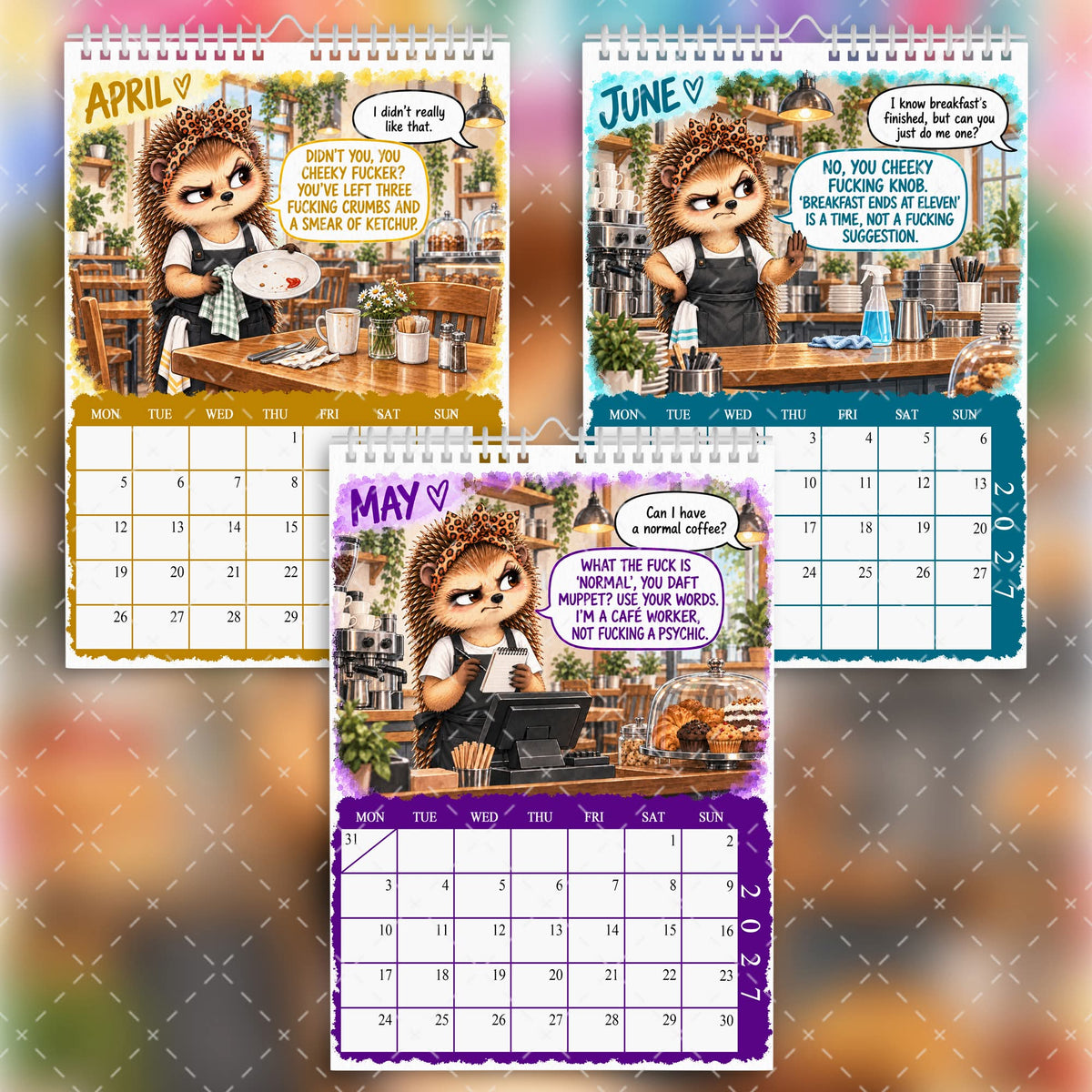 2027 Funny Sweary Café Worker Calendar – Coffee, Cakes & Cheeky Fuckers