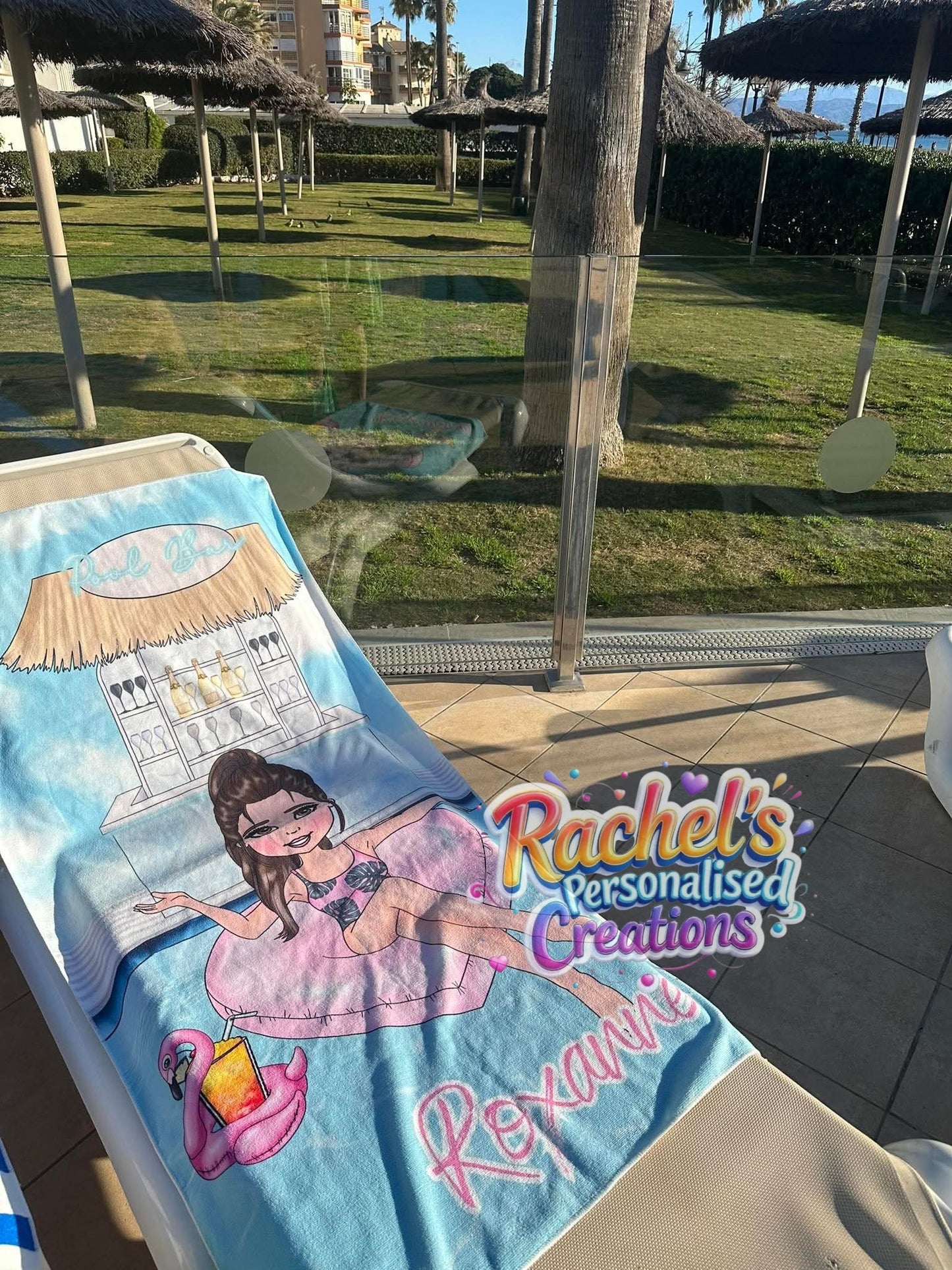 Custom made beach towel