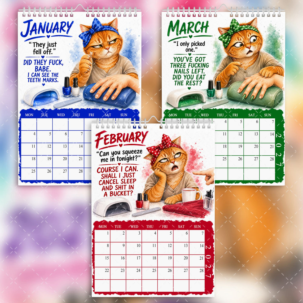 2027 Funny Sweary Nail Technician Calendar – Nails, Clients & Fuckery