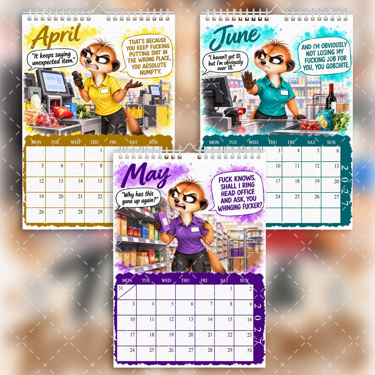 2027 Sweary Retail Worker Calendar – Tills & Total Fuckwits