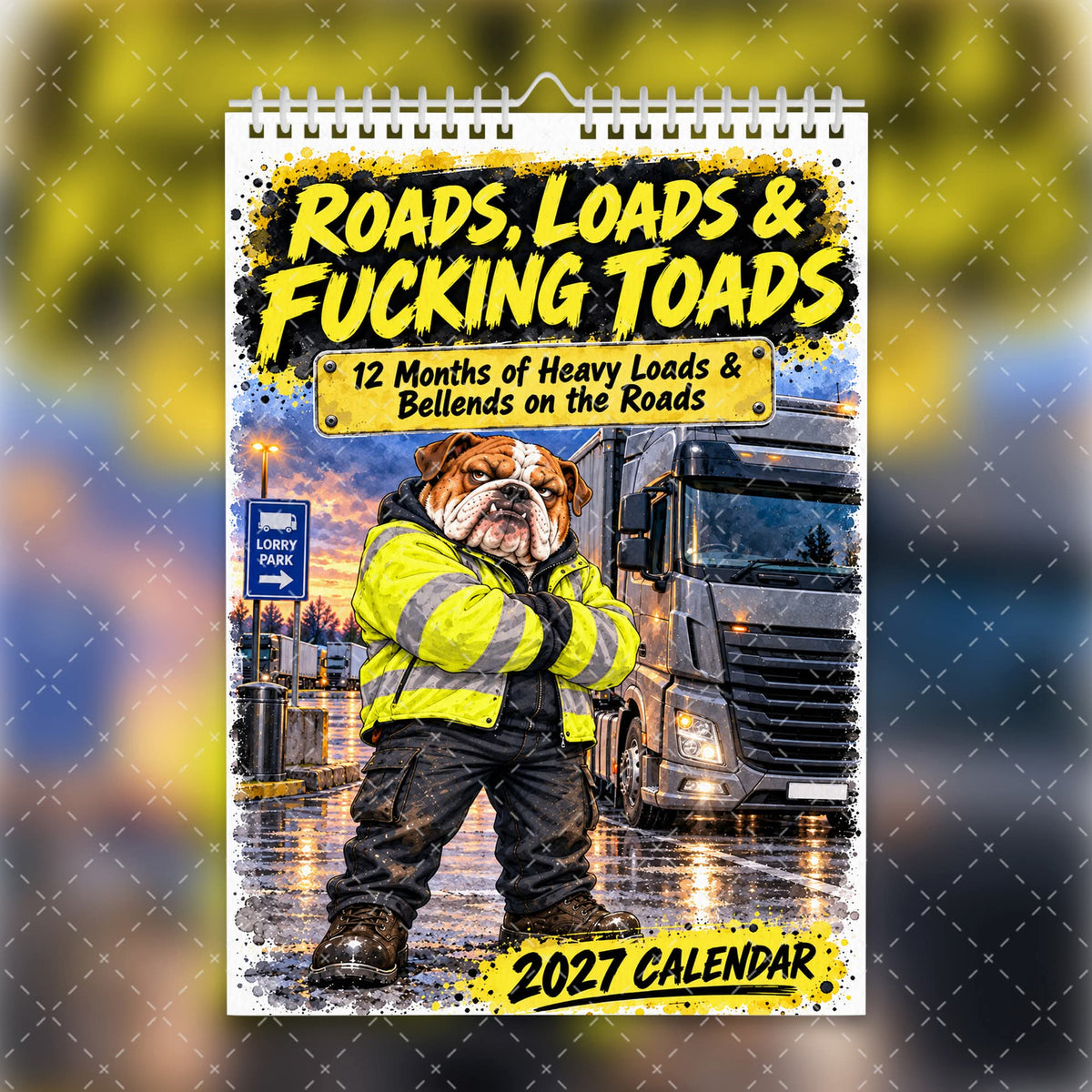 2027 Funny Sweary Lorry Driver Calendar – Roads, Loads & Fucking Toads