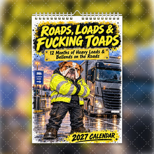 2027 Funny Sweary Lorry Driver Calendar – Roads, Loads & Fucking Toads