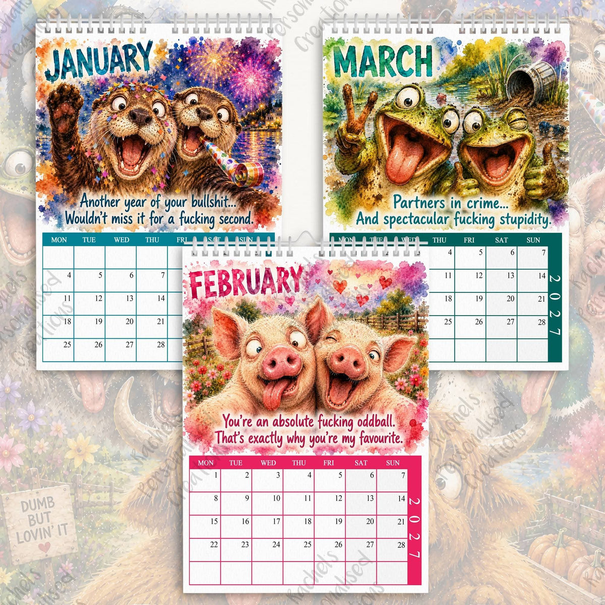 2027 Best Cunts Forever Calendar – Funny Sweary Friendship Gift