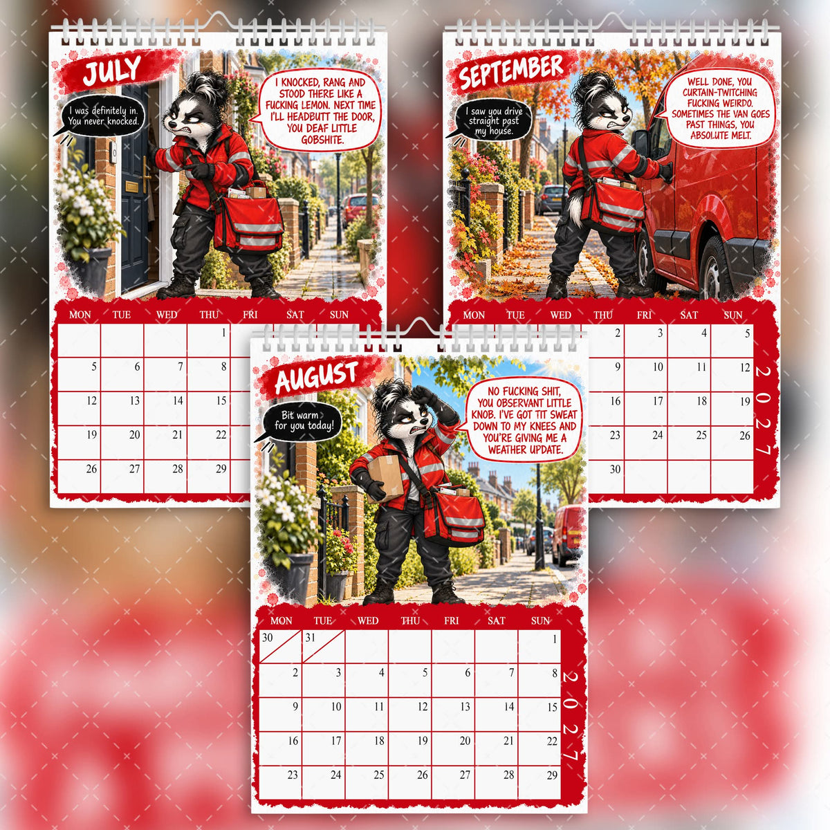 2027 Funny Sweary Postie Calendar – Parcels, Pricks & Postie Kicks