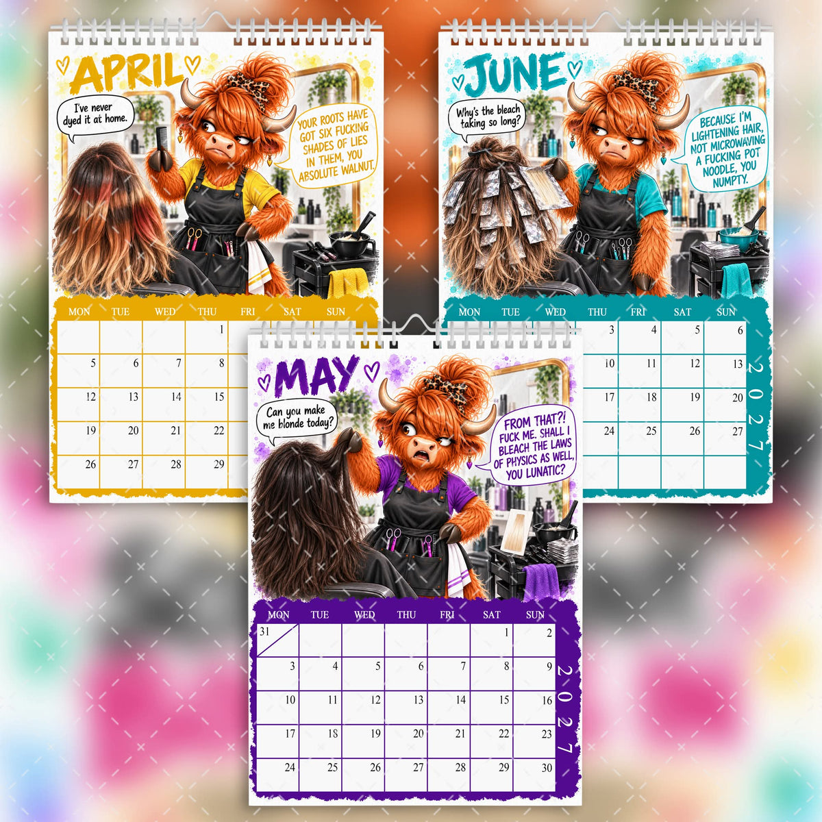 2027 Funny Sweary Hairdresser Calendar – Scissors Out, Bollocks In