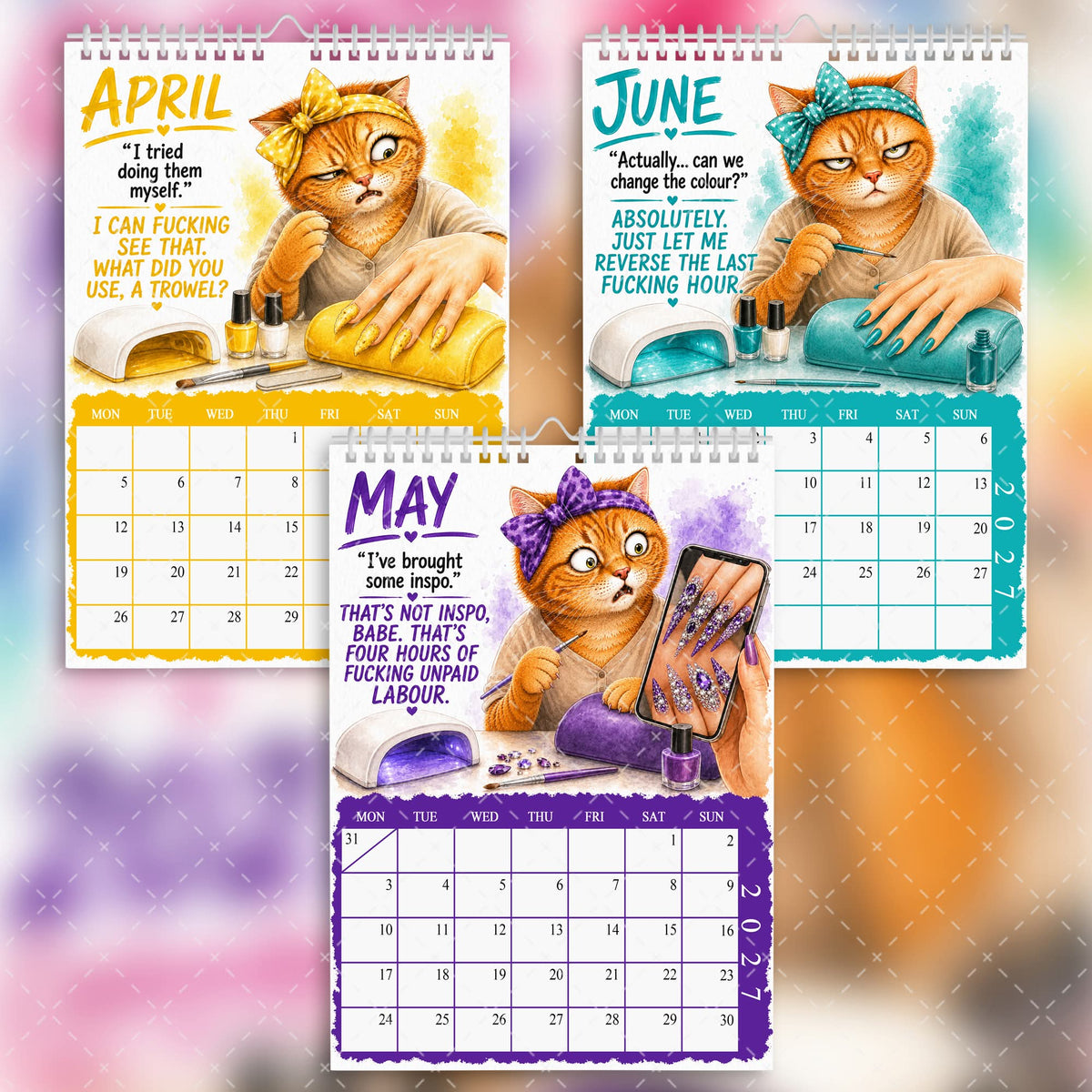 2027 Funny Sweary Nail Technician Calendar – Nails, Clients & Fuckery