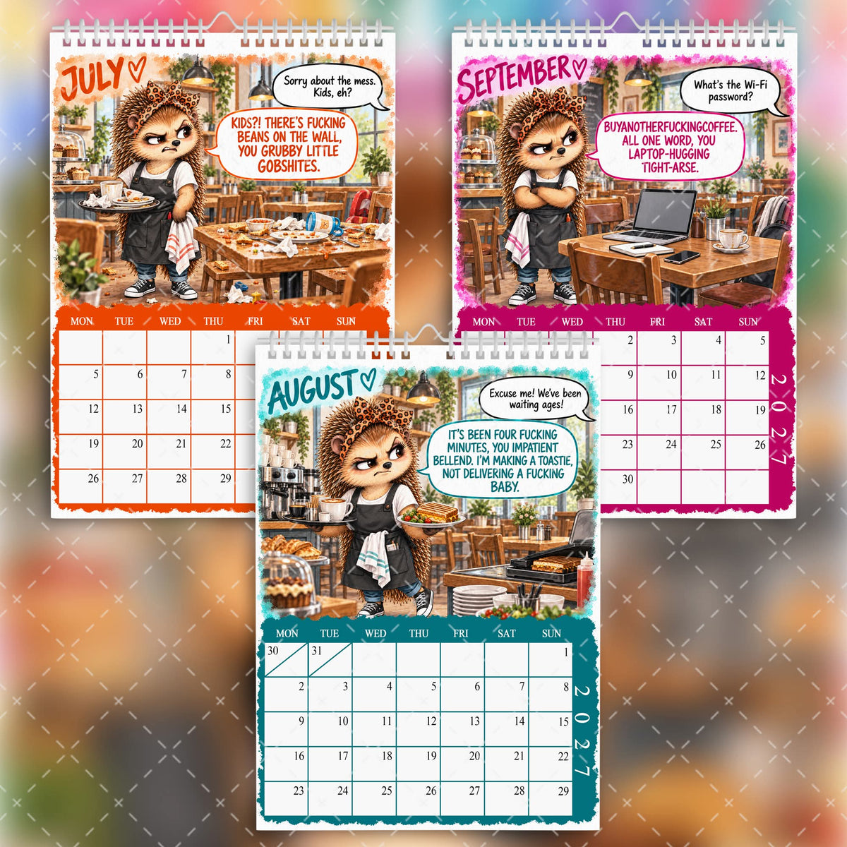 2027 Funny Sweary Café Worker Calendar – Coffee, Cakes & Cheeky Fuckers