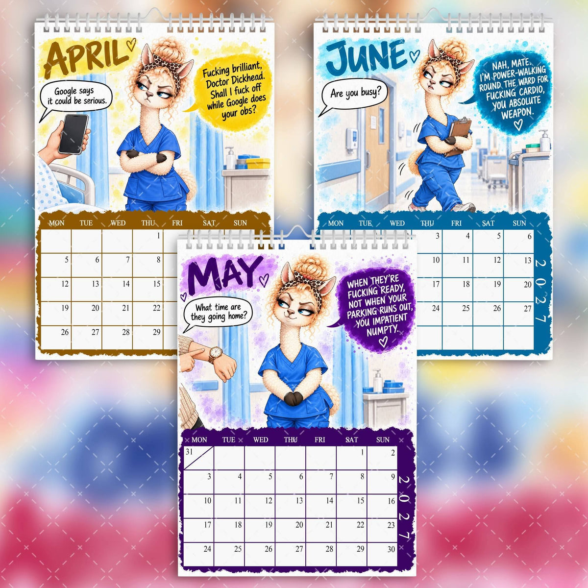 2027 Sweary Nurse Calendar – Obs, Sobs & Absolute Knobs