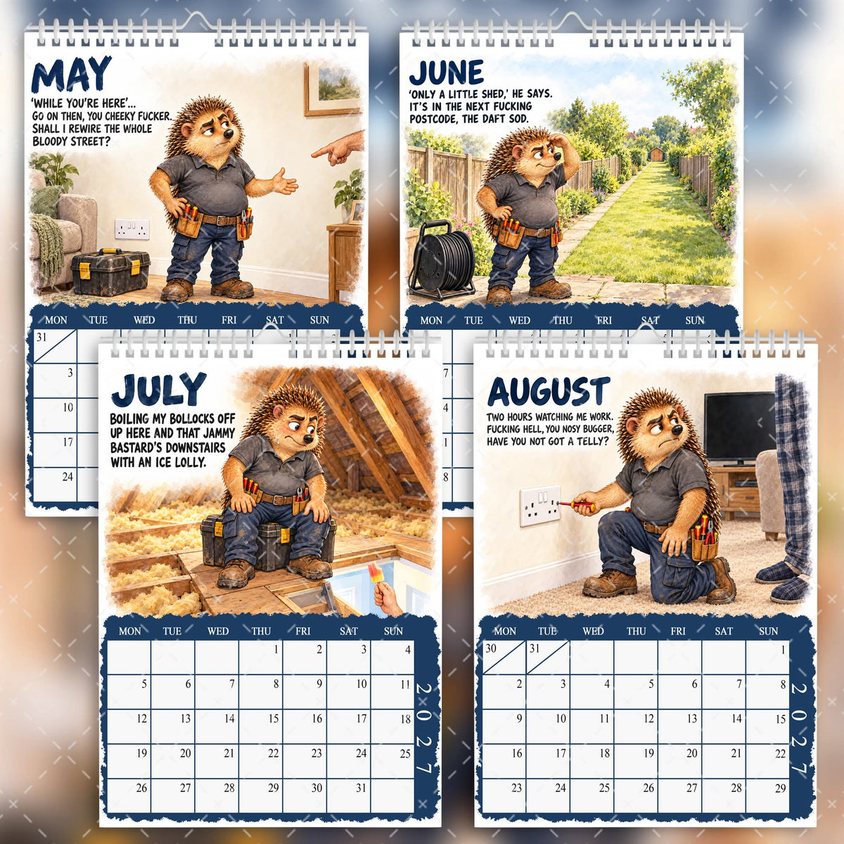 2027 Funny Electrician Calendar – Wires, Pliers & Fucking Liars
