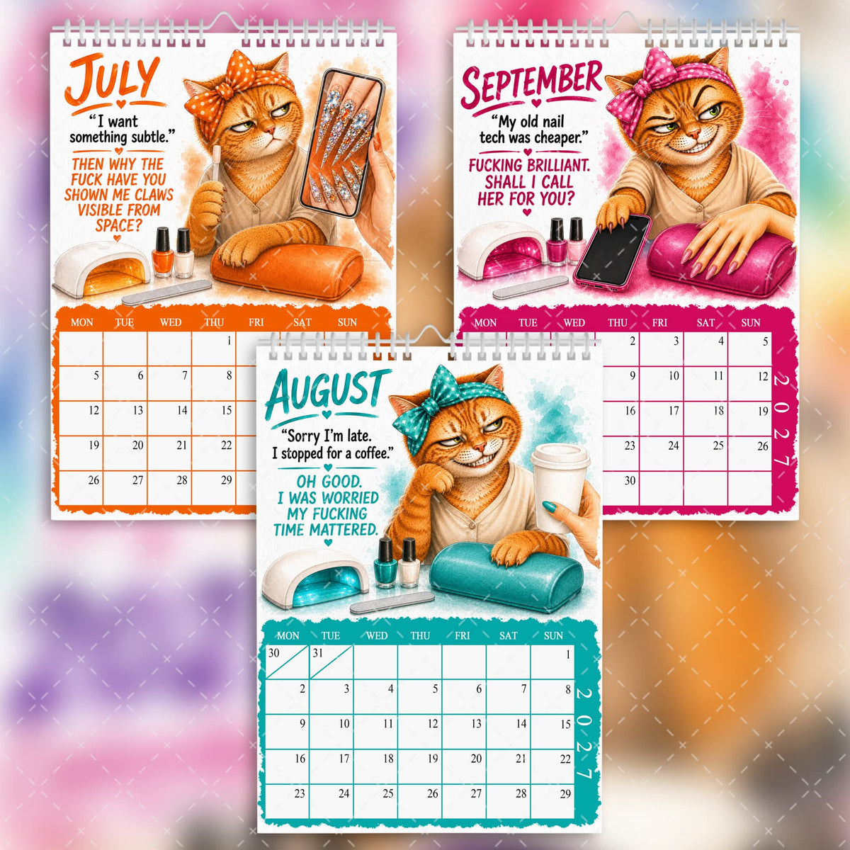 2027 Funny Sweary Nail Technician Calendar – Nails, Clients & Fuckery