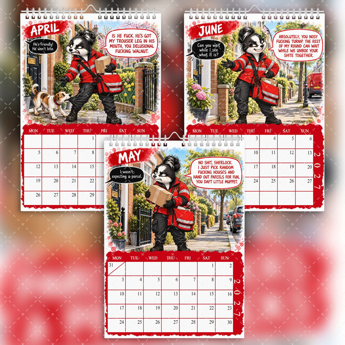 2027 Funny Sweary Postie Calendar – Parcels, Pricks & Postie Kicks