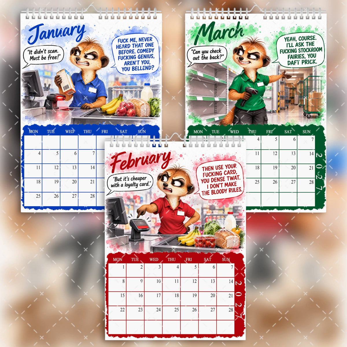2027 Sweary Retail Worker Calendar – Tills & Total Fuckwits