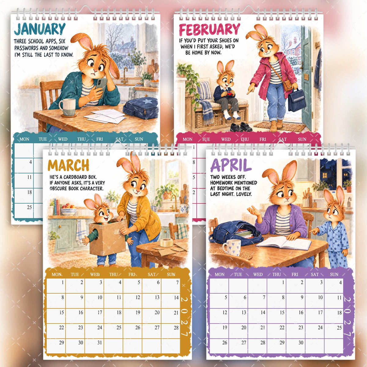 Funny School Mum Calendar 2027 – School Mum Life & Everyday Strife