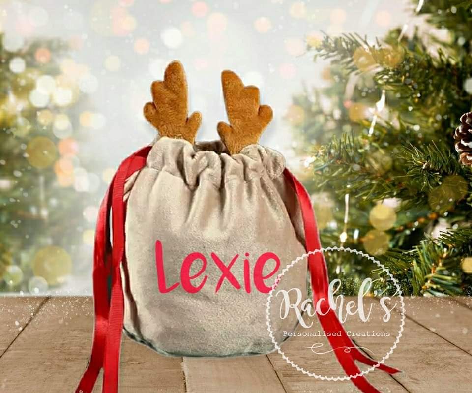 Velvet reindeer bags