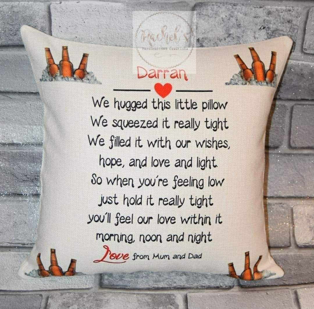 Linen hug cushion