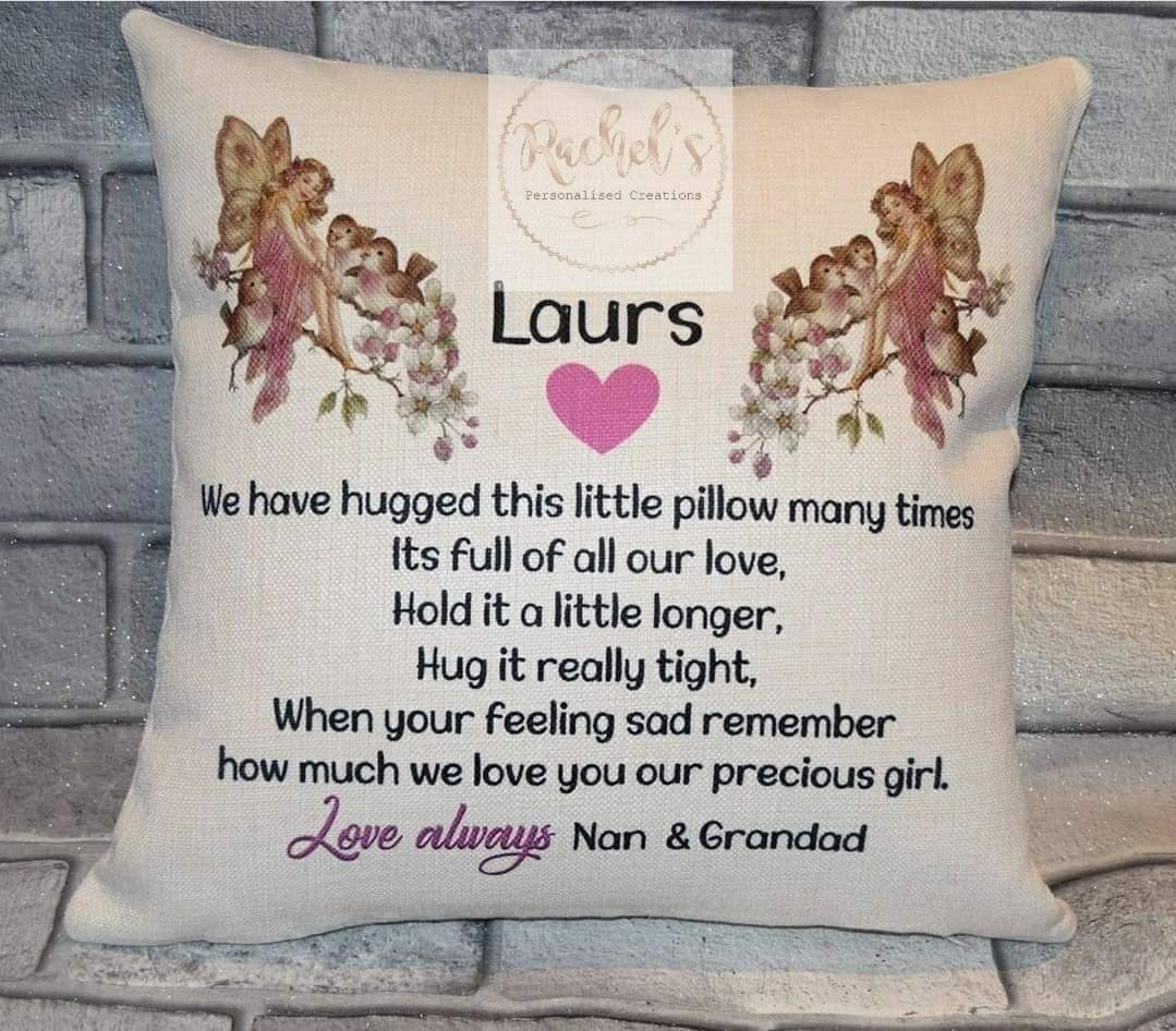 Linen hug cushion