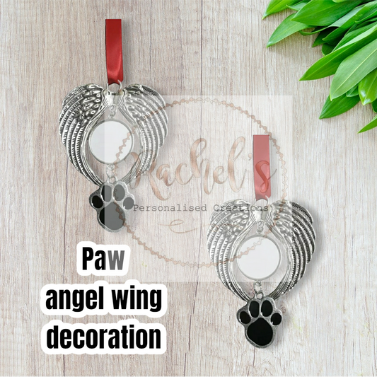 Paw angel wing decoration